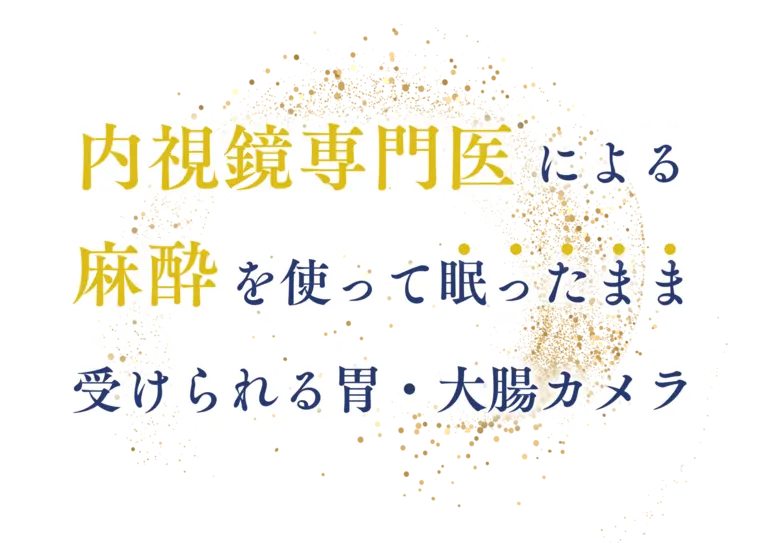 内視鏡専門医による麻酔を使って眠ったまま受けられる胃・大腸カメラ検査